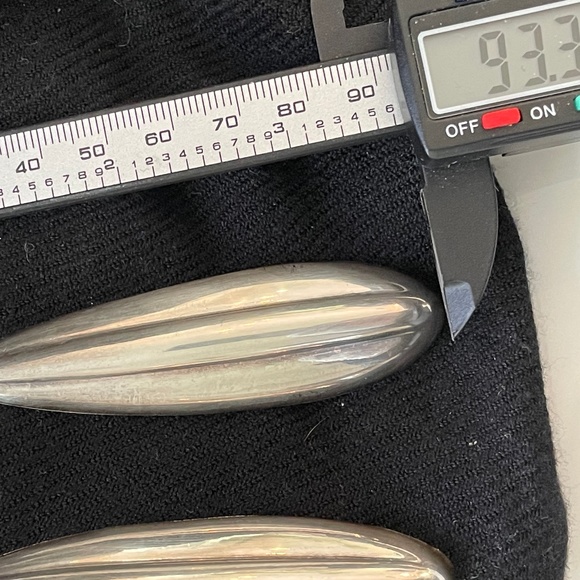 Vintage Chunky Sterling Silver 925 Dangling Earrings Italy 80's - Picture 6 of 10